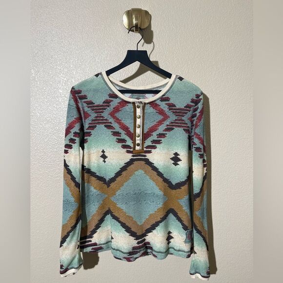 Double D Ranch Tops - Double D Ranch Patterned Long Sleeve Top